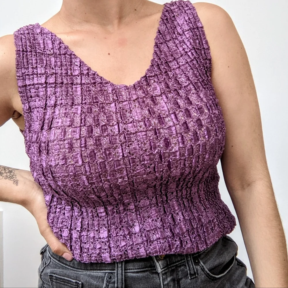 🖤 Textured Popcorn Tank Top - Picture 5 of 8